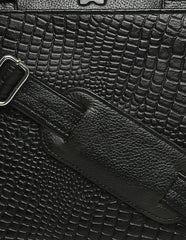 PORTFOLIO LEATHER LAPTOP BAG CROCO