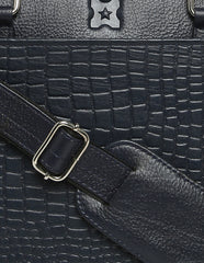 PORTFOLIO LEATHER LAPTOP BAG CROCO