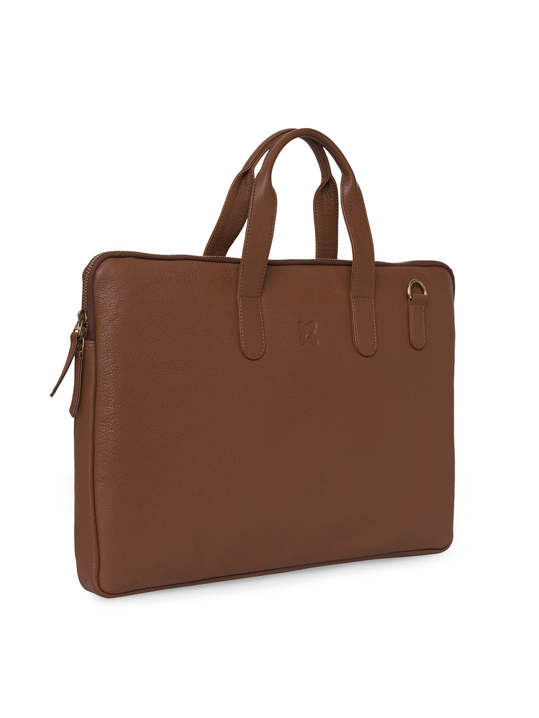 sleek leather laptop bag