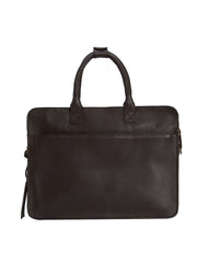 Merecer Melhor's Genuine Leather Laptop Bag- Quondam Dark Brown