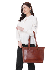 Merecer Melhor's Genuine Leather Ladies Tote Bag CLASSIC