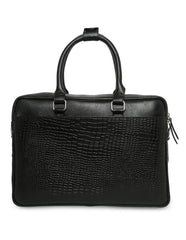 PORTFOLIO LEATHER LAPTOP BAG CROCO