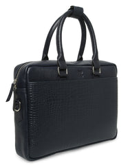 PORTFOLIO LEATHER LAPTOP BAG CROCO