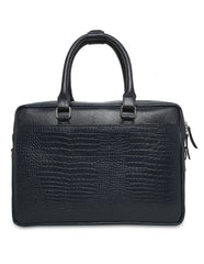 PORTFOLIO LEATHER LAPTOP BAG CROCO